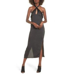 NWT The Fifth Label Size XS Lola Ruffle Halter Dress in Black